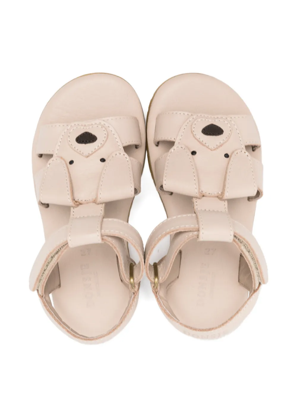 Donsje Sandalen met hondenapplicatie Beige
