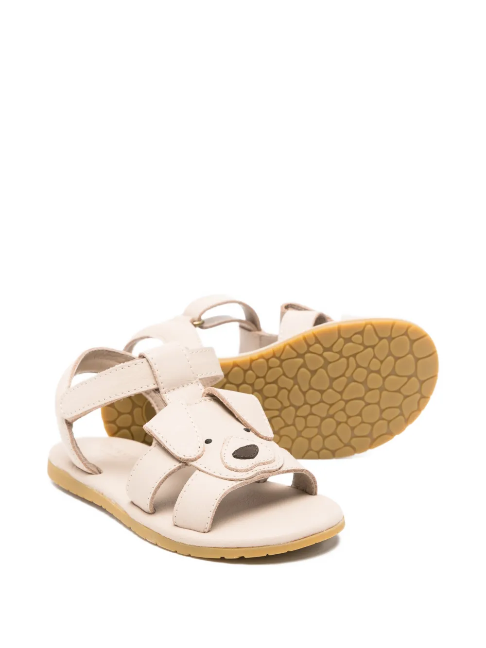 Donsje Sandalen met hondenapplicatie Beige