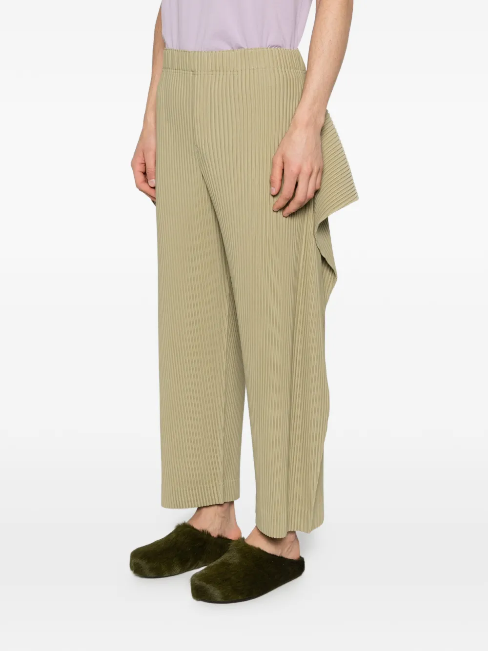 Homme Plissé Issey Miyake Broek met toelopende pijpen Groen