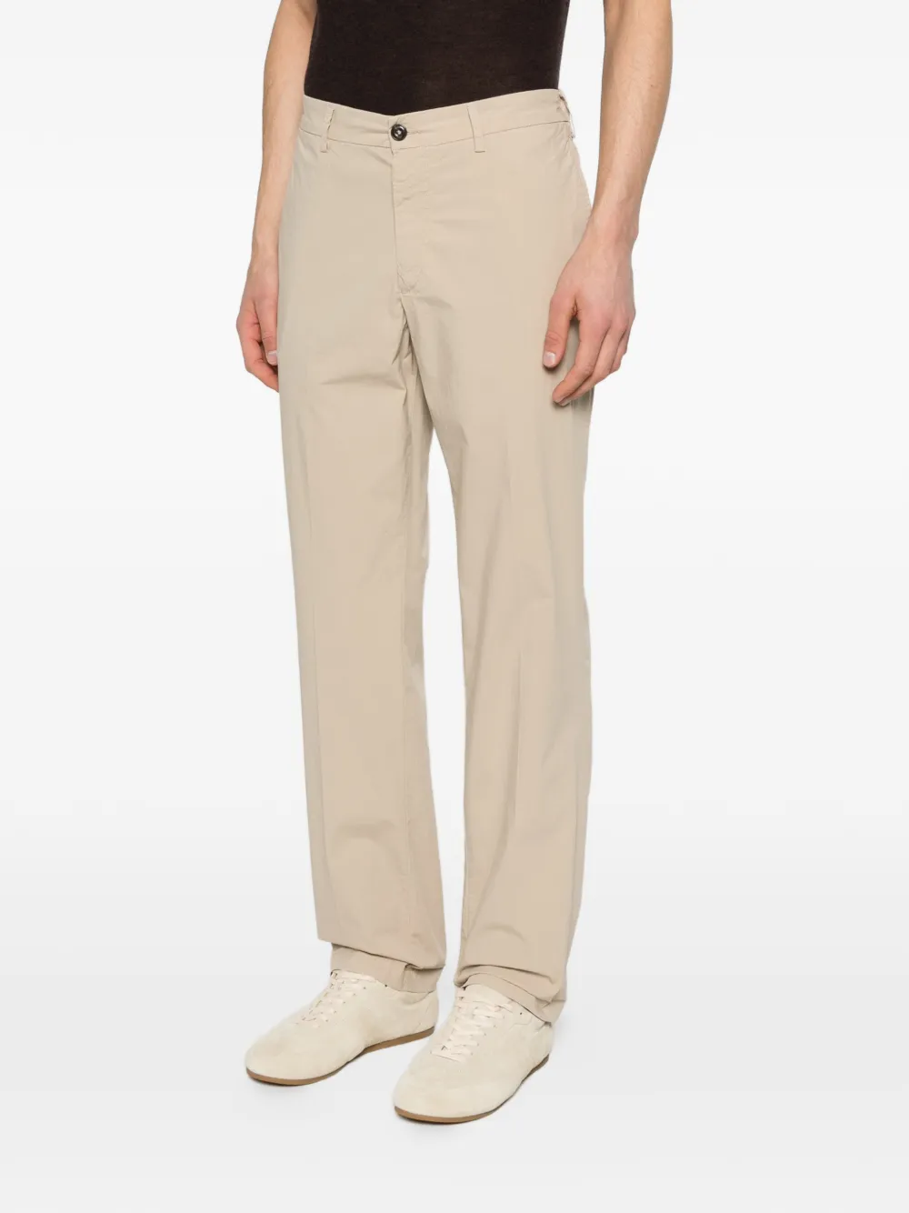  40 Weft Button-fastening Trousers - Neutrals 