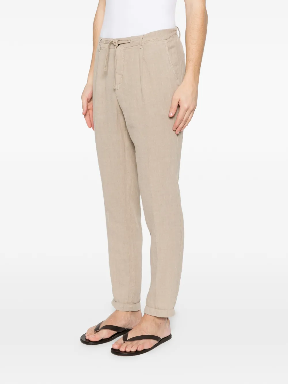  40 Weft Drawstring-fastening Trousers - Neutrals 