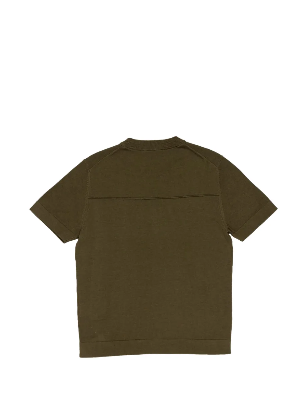 Paolo Pecora Kids T-shirt met geribbelde hals Groen