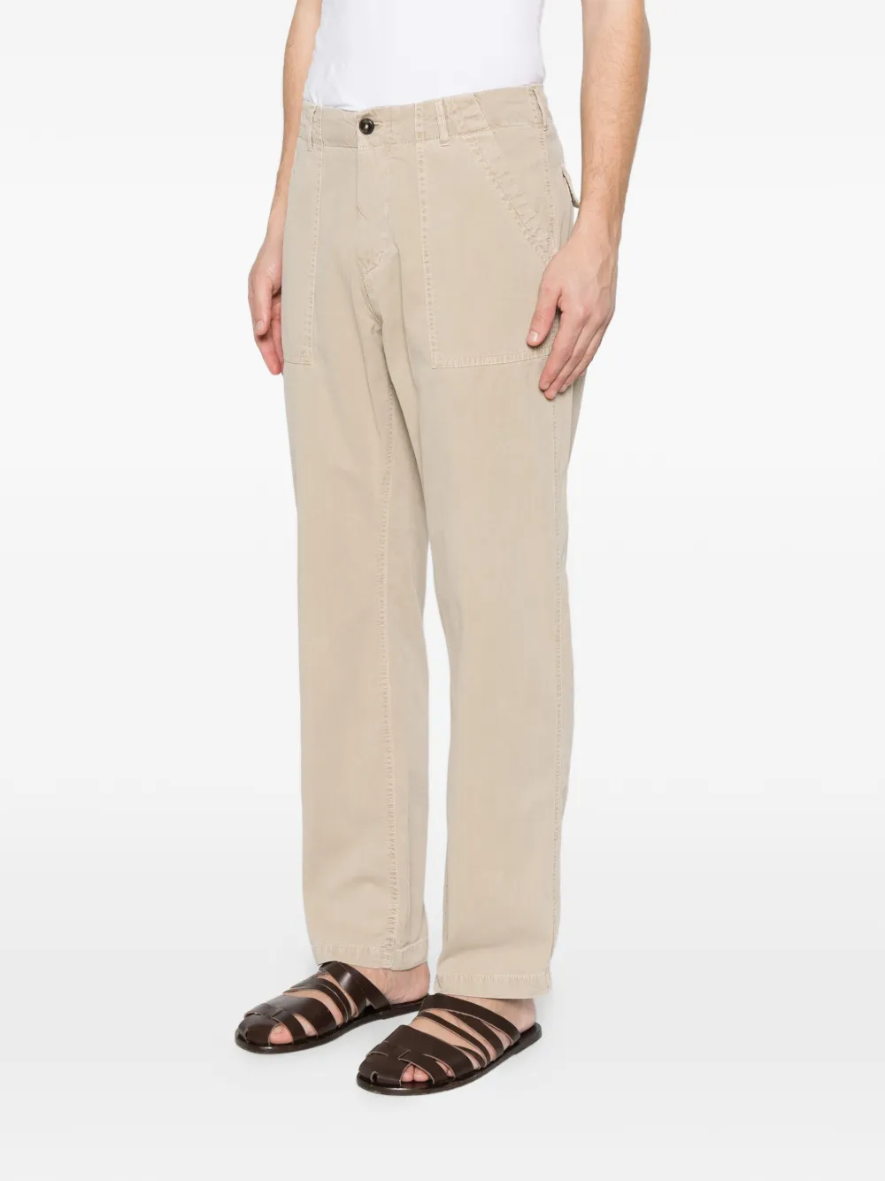  40 Weft Straight-leg Trousers - Neutrals 