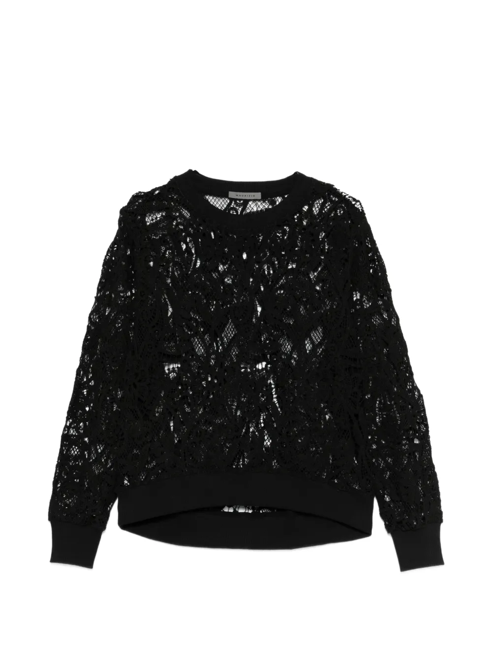 Maurizio Braschi lace sweater - Nero