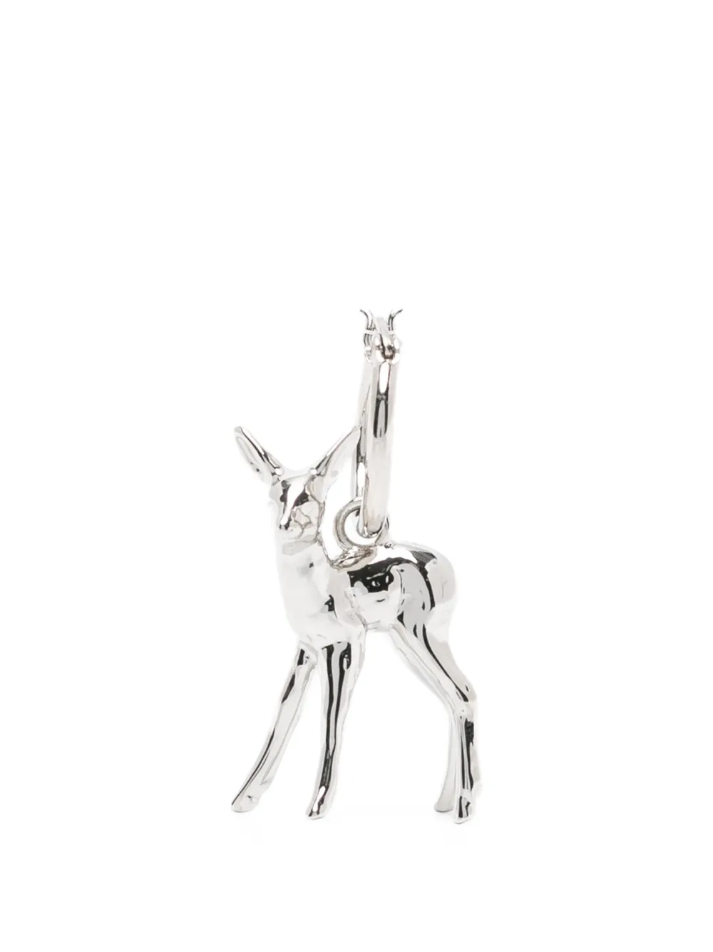 Vivienne Westwood deer-orb hoop earrings - Argento