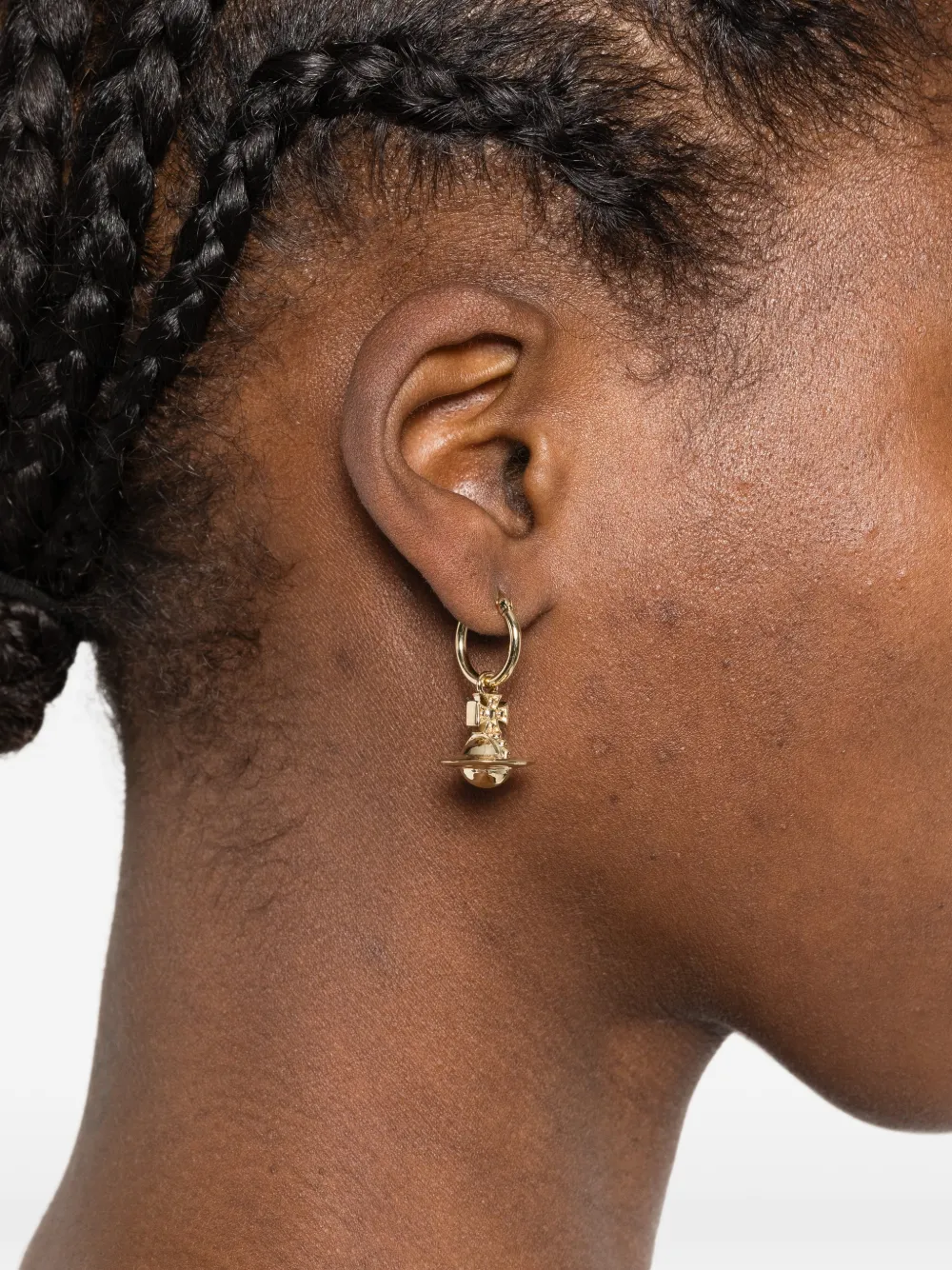 deer-orb hoop earrings