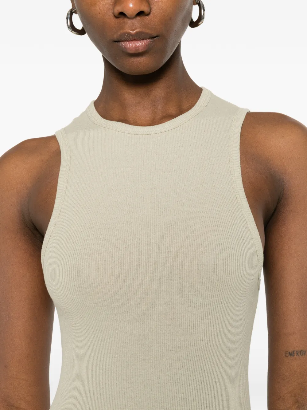 WARDROBE.NYC Mouwloze jurk Beige