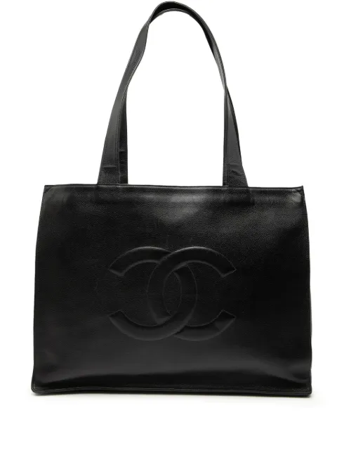 CHANEL Pre-Owned 1996-1997 CC Caviar tote bag