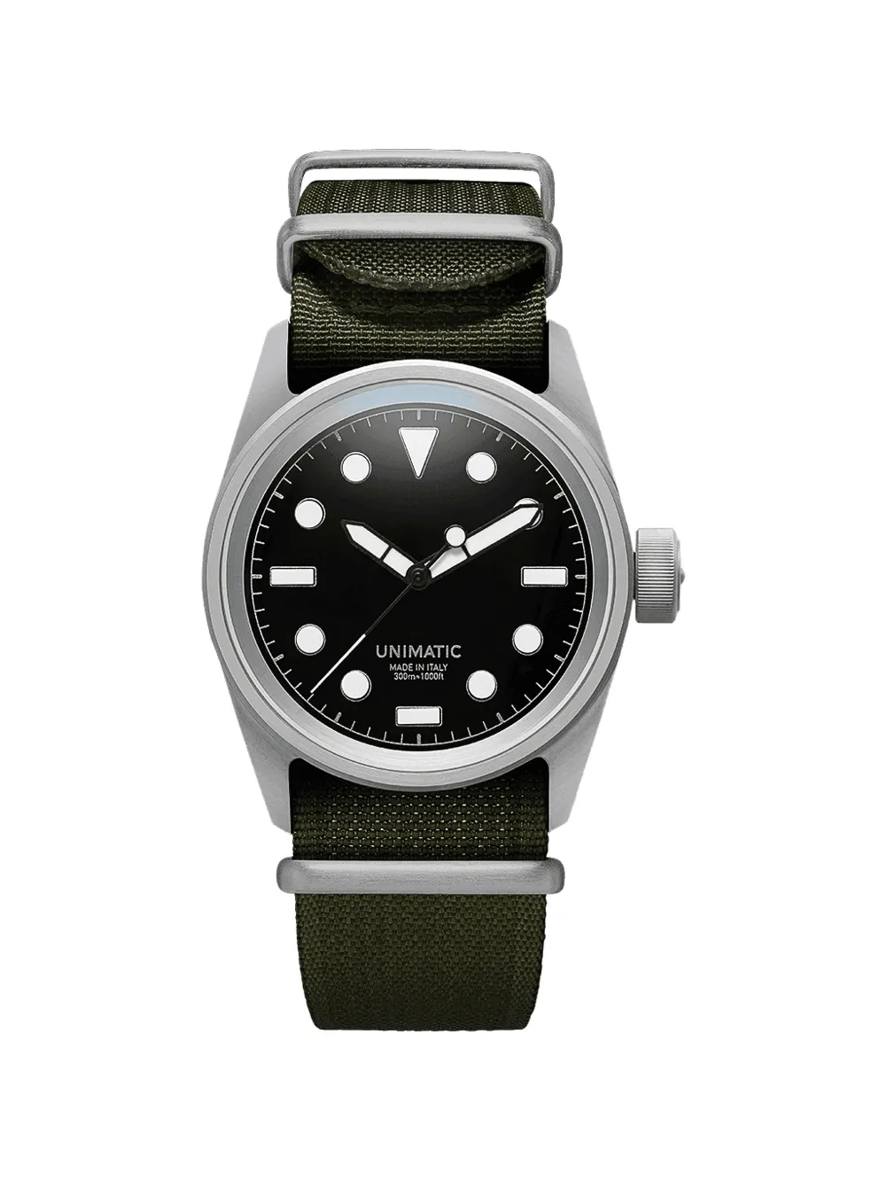 unimatic Silver Black 39mm watch - Nero