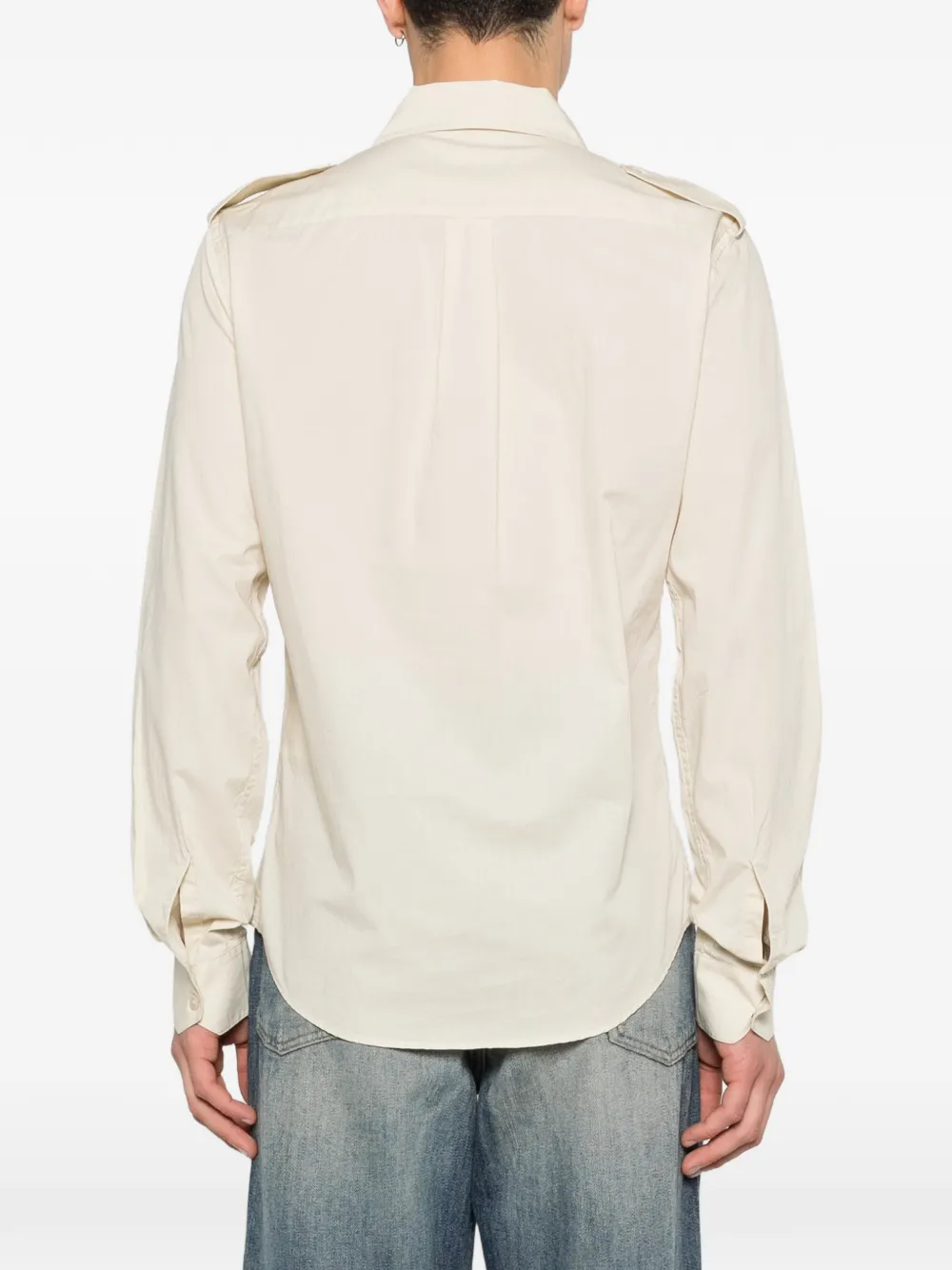 OUR LEGACY Lean overhemd met borstzakken Beige