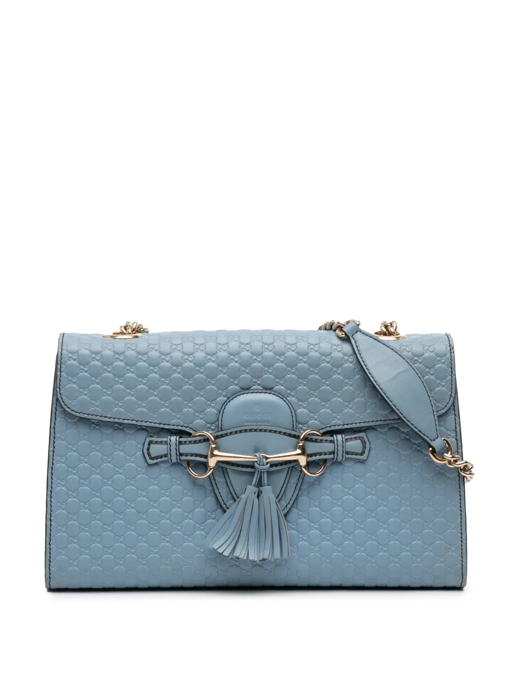 Gucci Pre-Owned 2016-2026 Medium Microguccissima Emily shoulder bag - Blu
