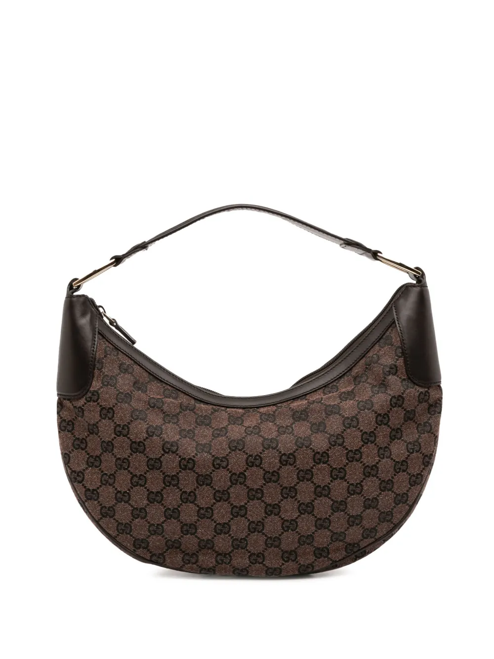 Gucci Pre-Owned 2016-2026 GG Canvas Half Moon hobo bag - Marrone