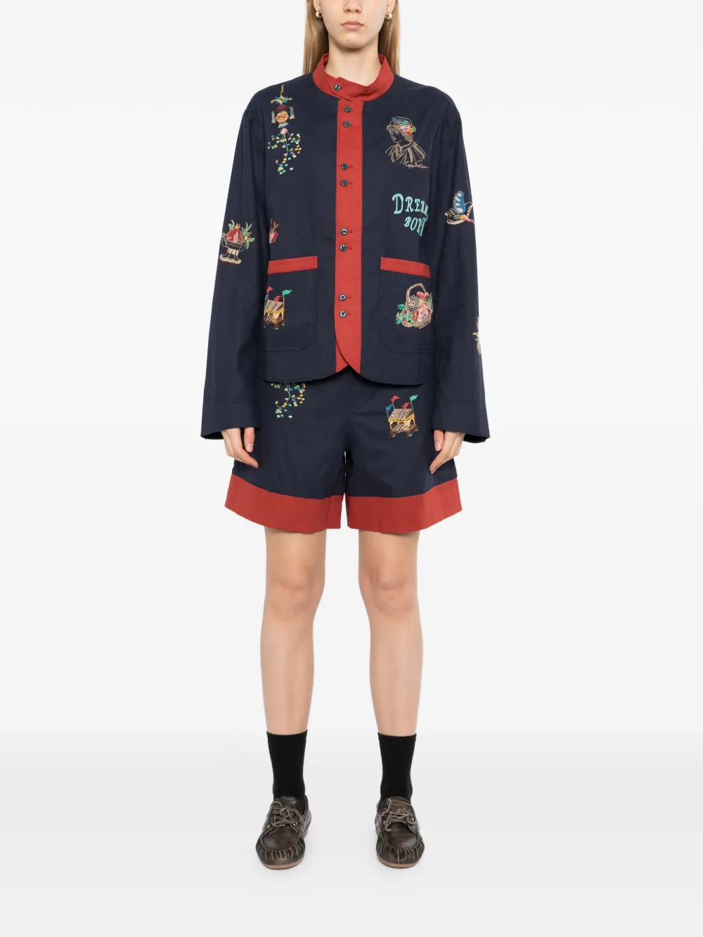  Garçon By Garçon Embroidered Shorts - Blue 