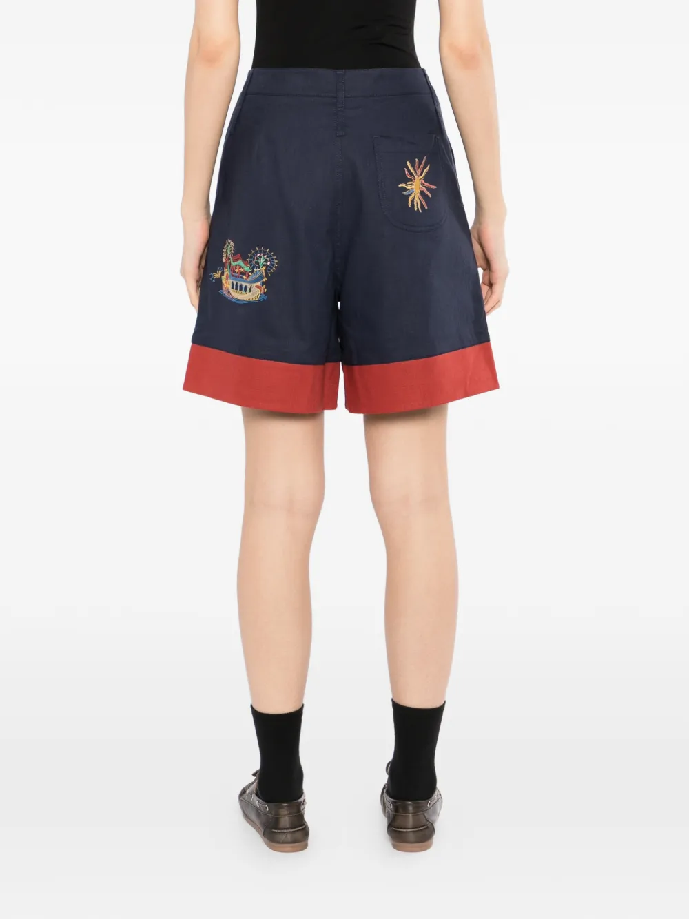 embroidered shorts
