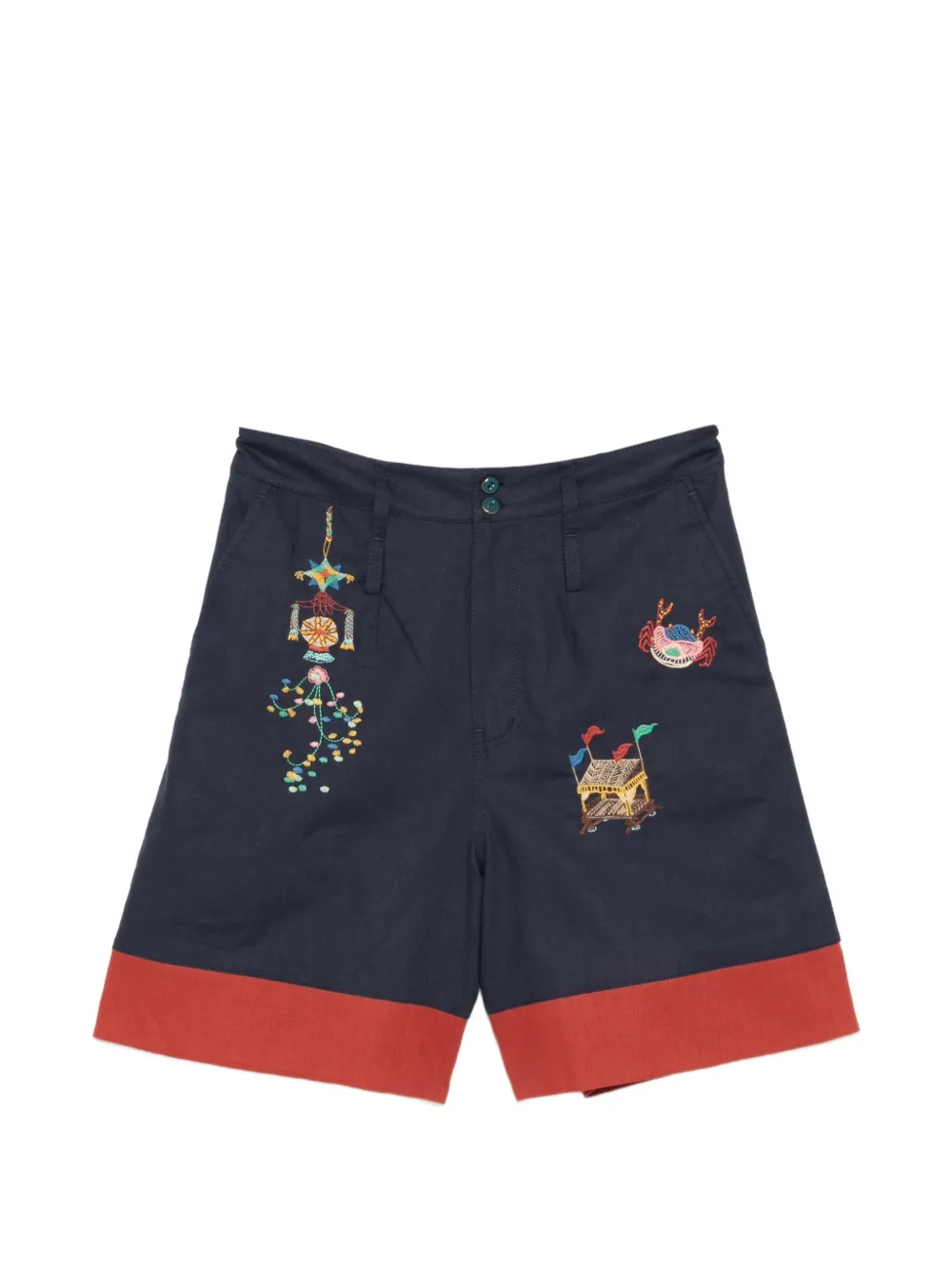 GARÇON BY GARÇON embroidered shorts - Blau