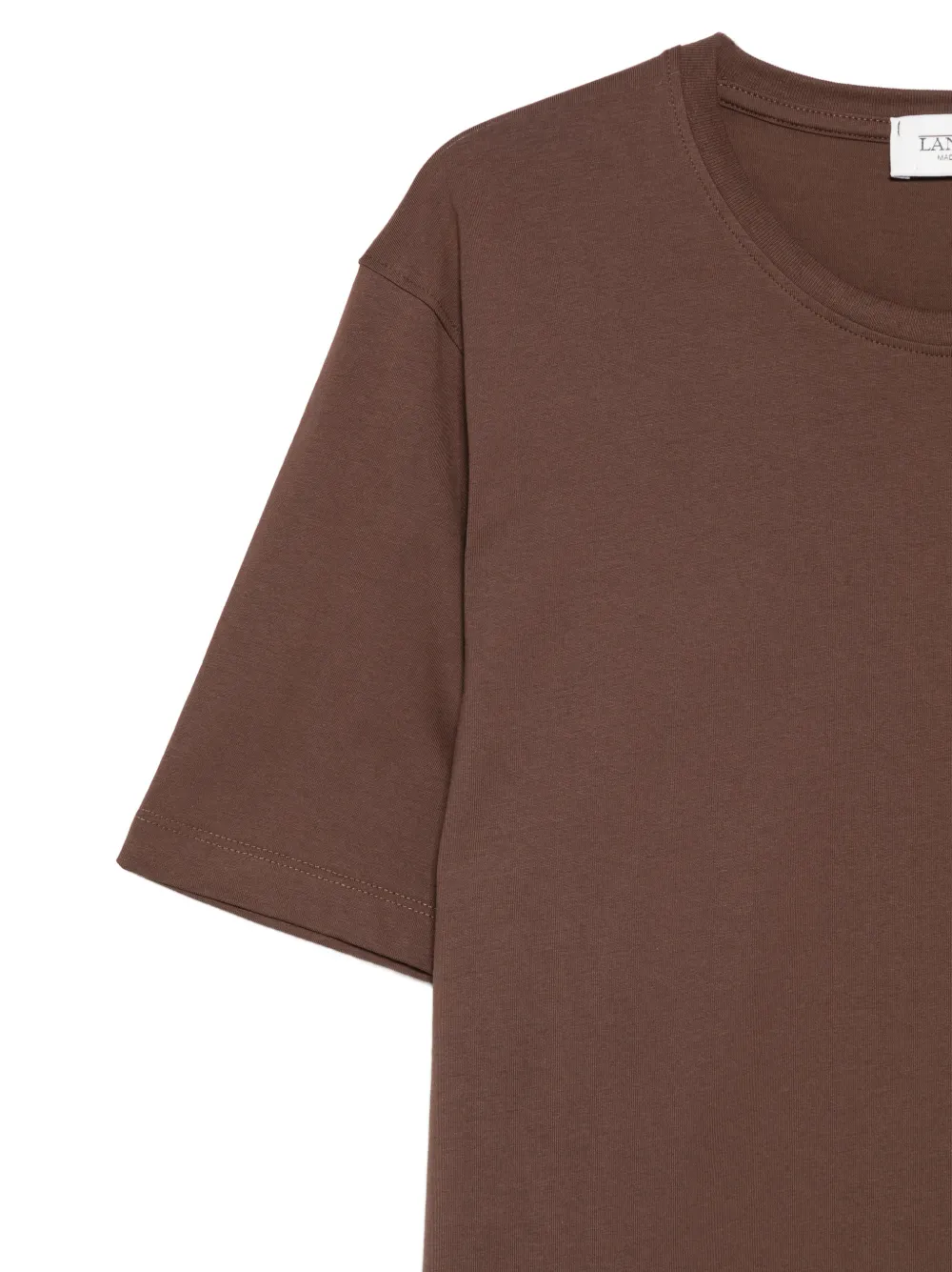 Laneus T-shirt met ronde hals Bruin