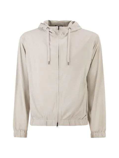 Herno elasticated-waist hooded jacket