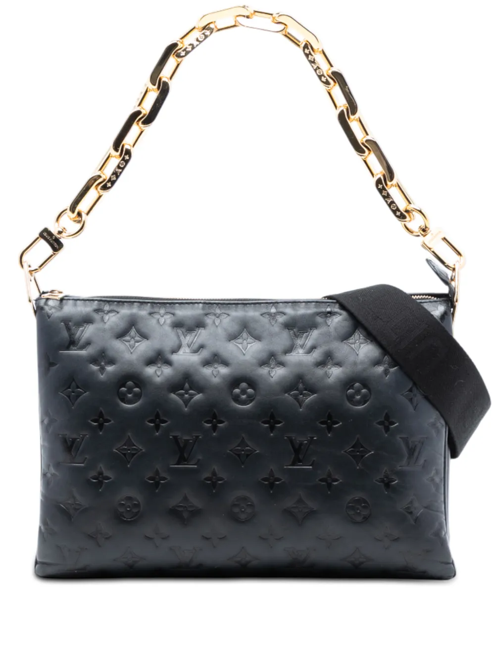 Louis Vuitton Pre-Owned 2021-2025 Monogram Embossed Puffy Lambskin Coussin MM satchel - Nero