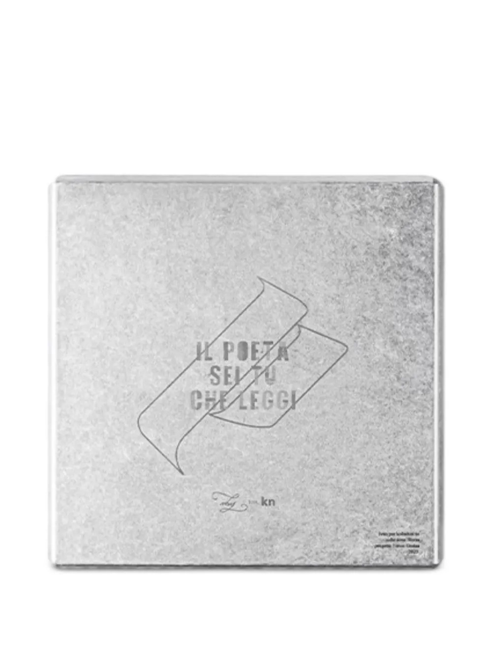 knindustrie Storm lettering-print tray - Argento