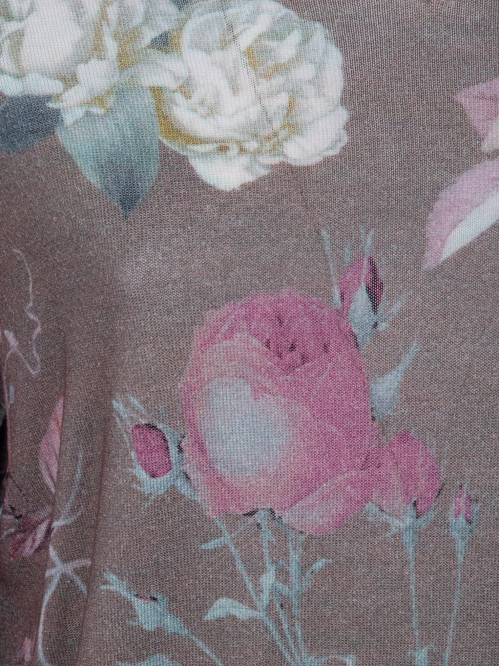  In Bed With You Floral V-neck Sweater - Brown 