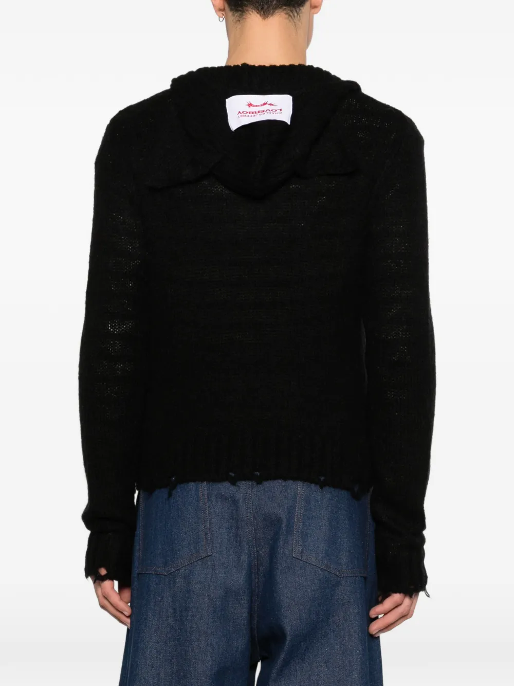Charles Jeffrey Loverboy Hoodie met oordetail Zwart