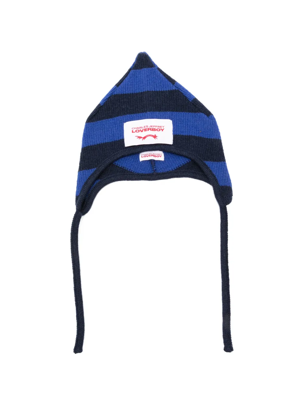 Charles Jeffrey Loverboy striped spike beanie - Blu