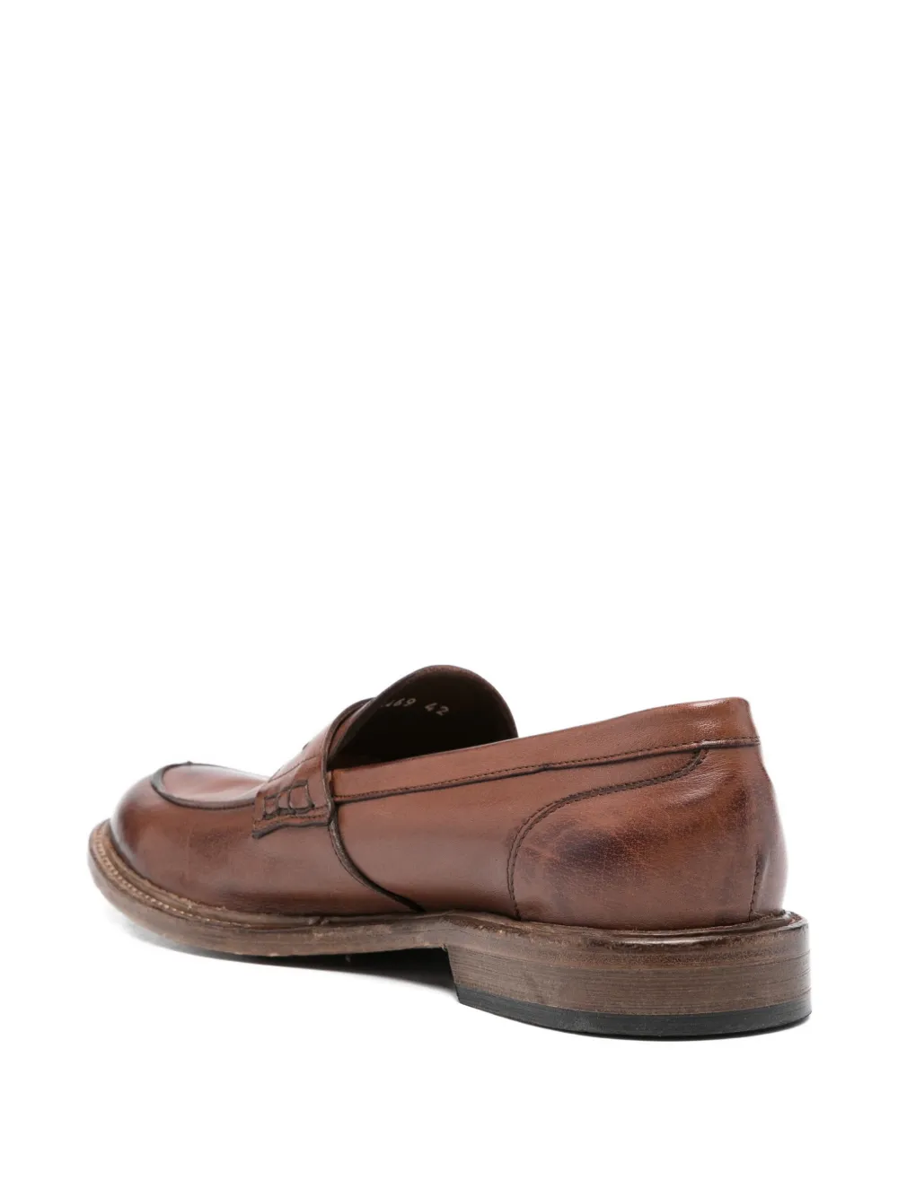  Franco Fedele Penny Leather Loafers - Brown 