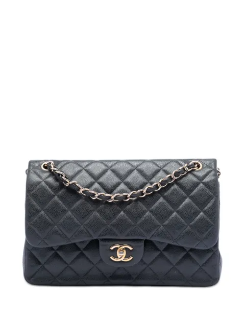 CHANEL Pre-Owned 2018 Jumbo Classic Caviar Double Flap shoulder bag