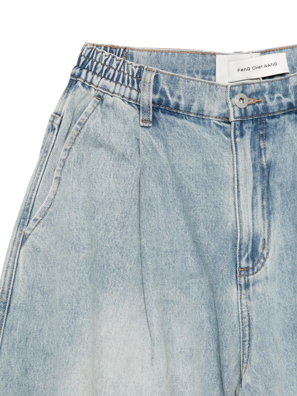  Feng Chen Wang Belt-loop Pocket Jeans - Blue 