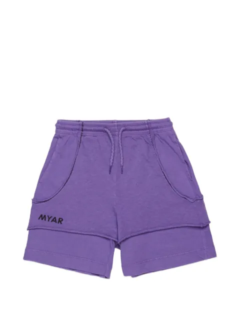 MYAR KIDS bermudas con cordones en la pretina y logo estampado