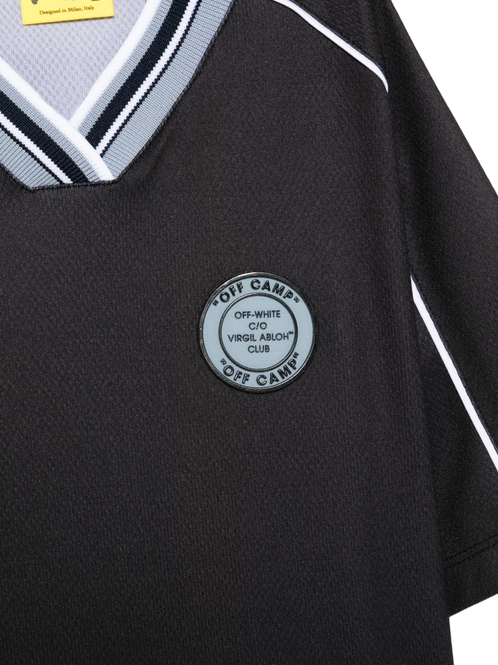 Off-White Kids T-shirt met V-hals Zwart