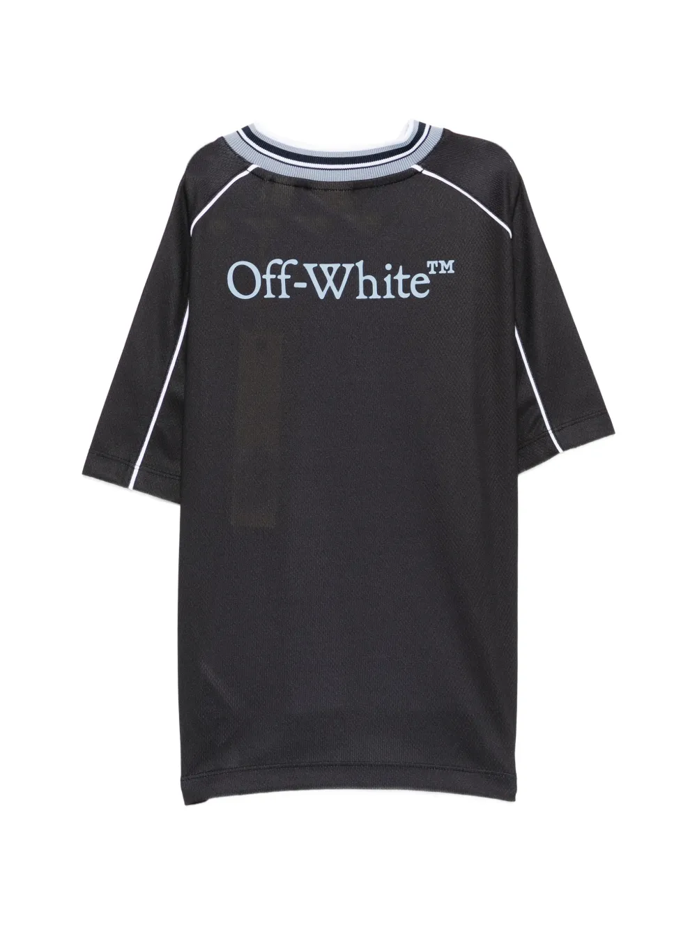 Off-White Kids T-shirt met V-hals Zwart