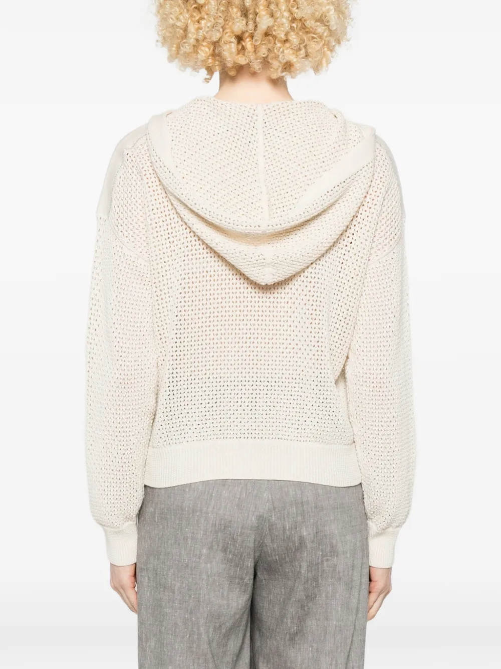 Peserico Vest met capuchon Beige