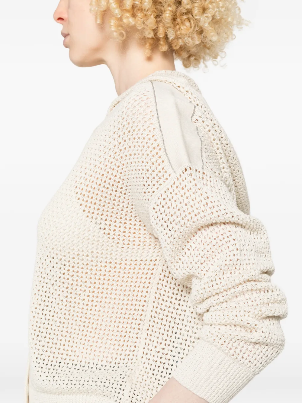 Peserico Vest met capuchon Beige