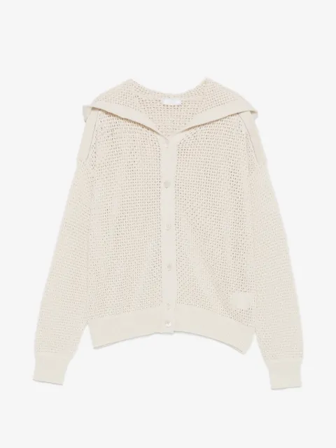 Peserico open-knit hooded cardigan