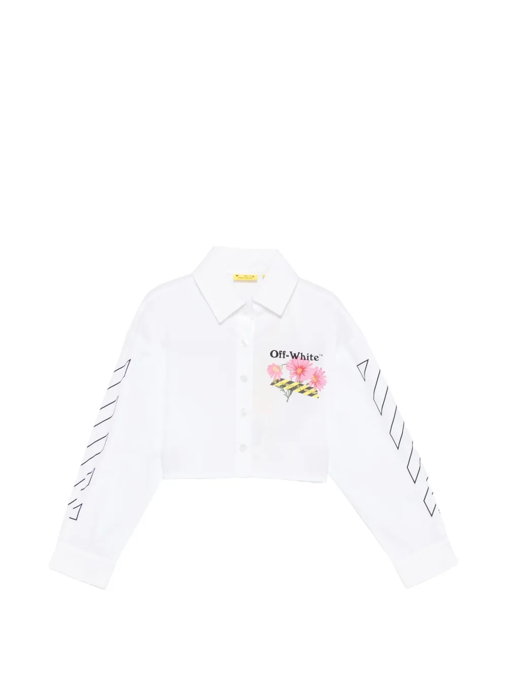 Off-White Kids floral long-sleeve top - Bianco