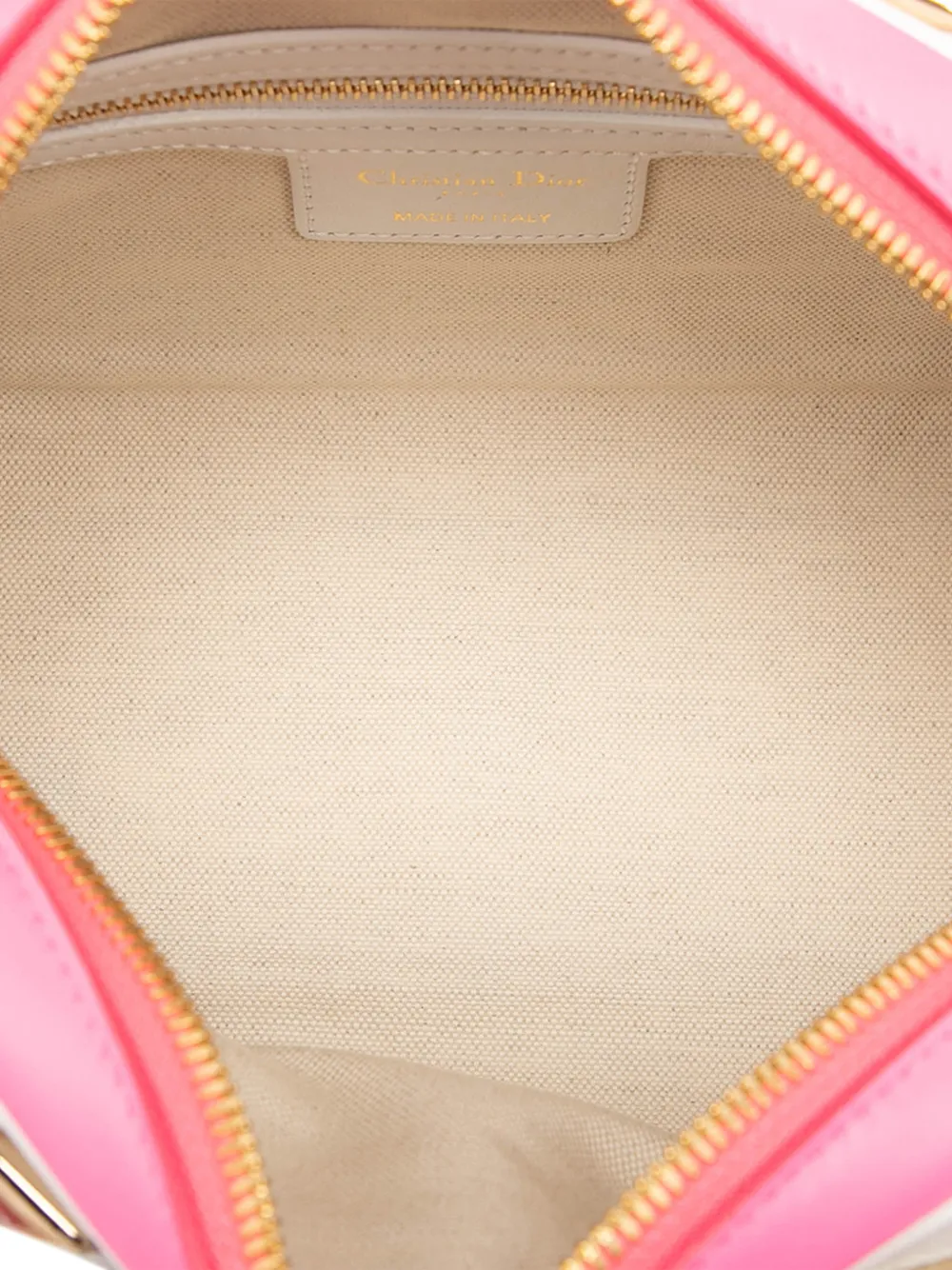 2022 Small Leather Dior Vibe Zip Bowling Bag Satchel
