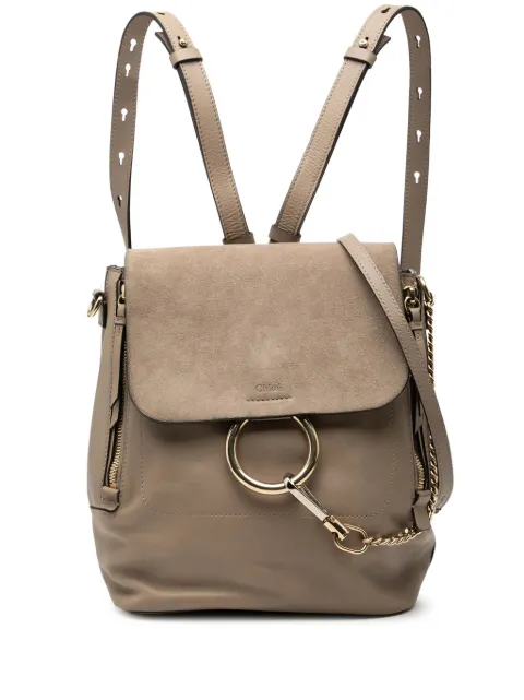 Chloé Pre-Owned 2017 Medium Calfskin and Suede Faye backpack