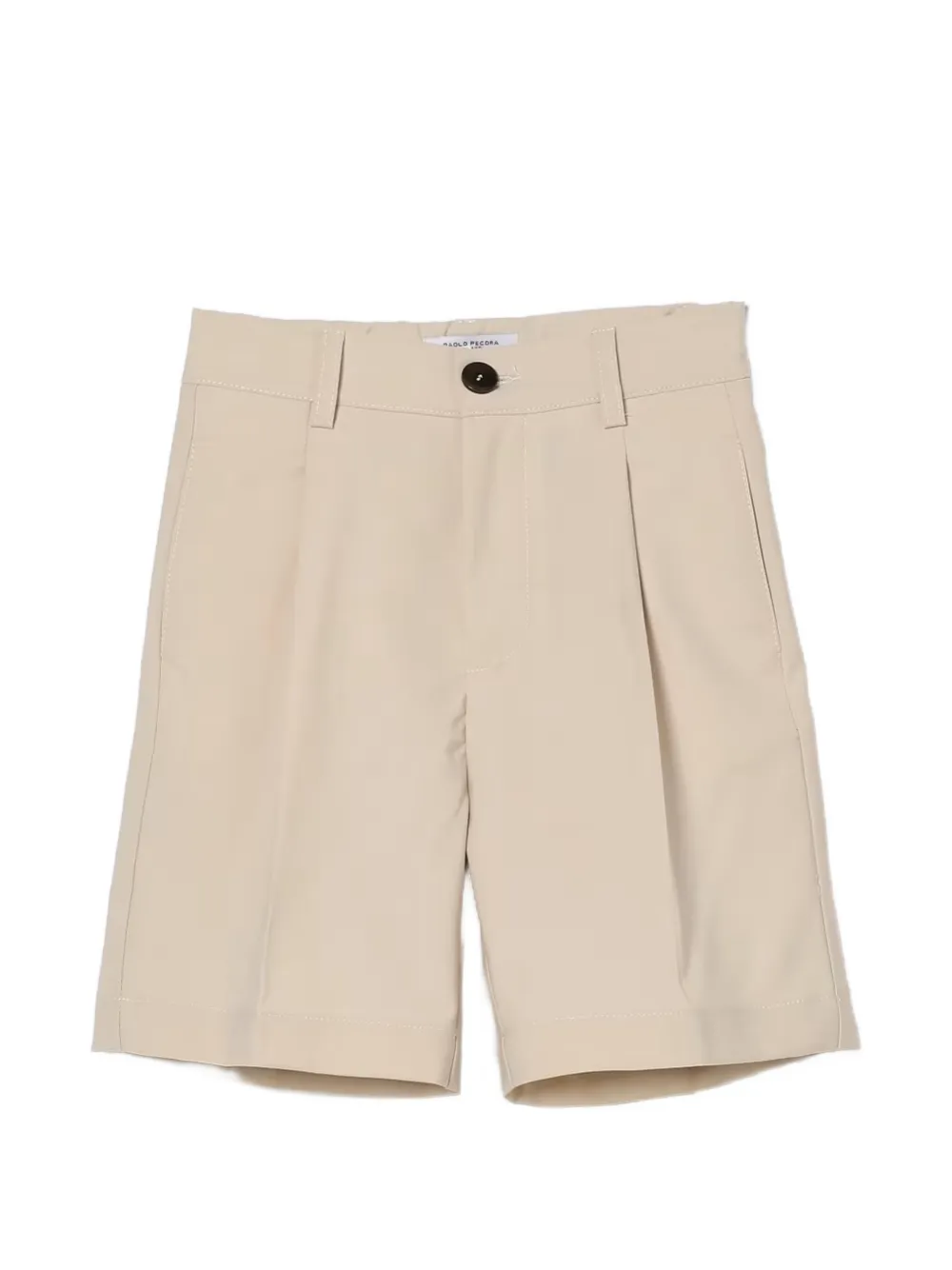 Paolo Pecora Kids pleated shorts - Toni neutri