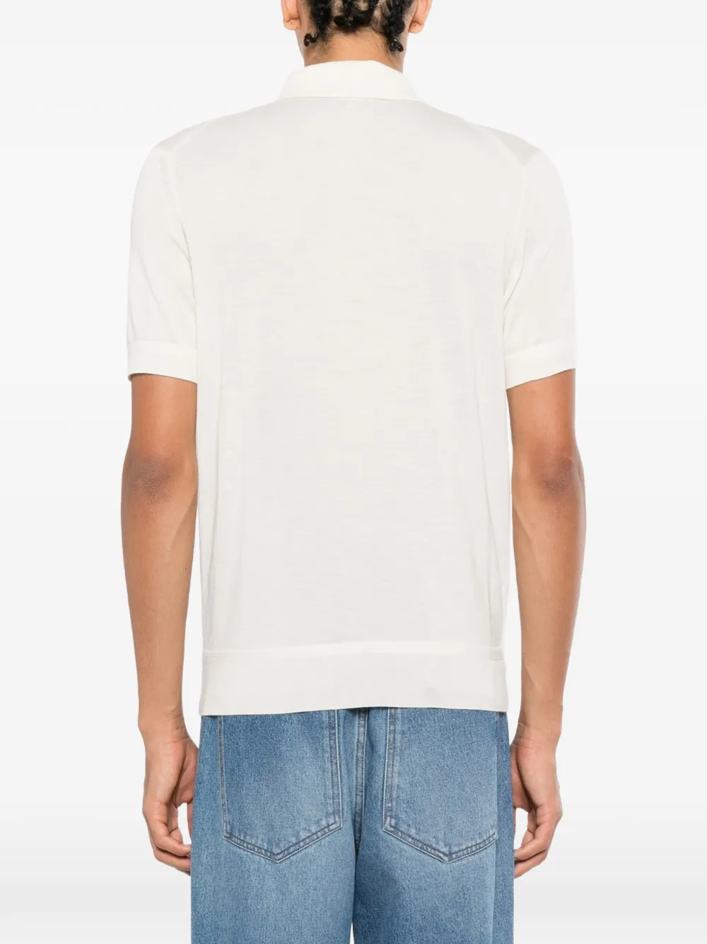 TOM FORD Fijngebreid poloshirt Beige
