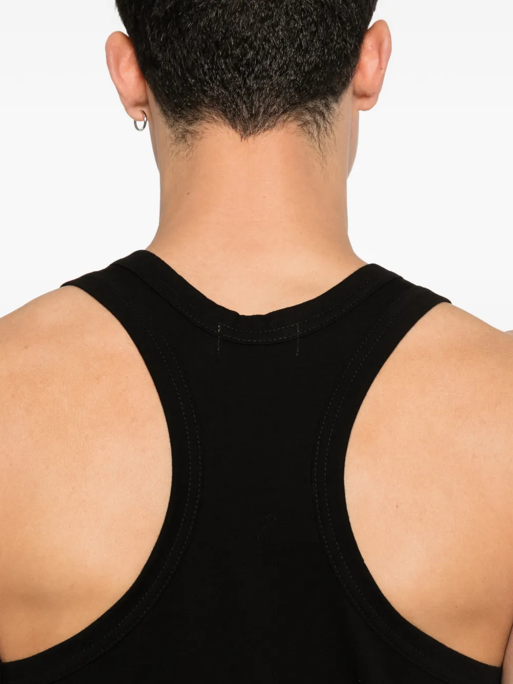 Yohji Yamamoto Tanktop met V-hals Zwart