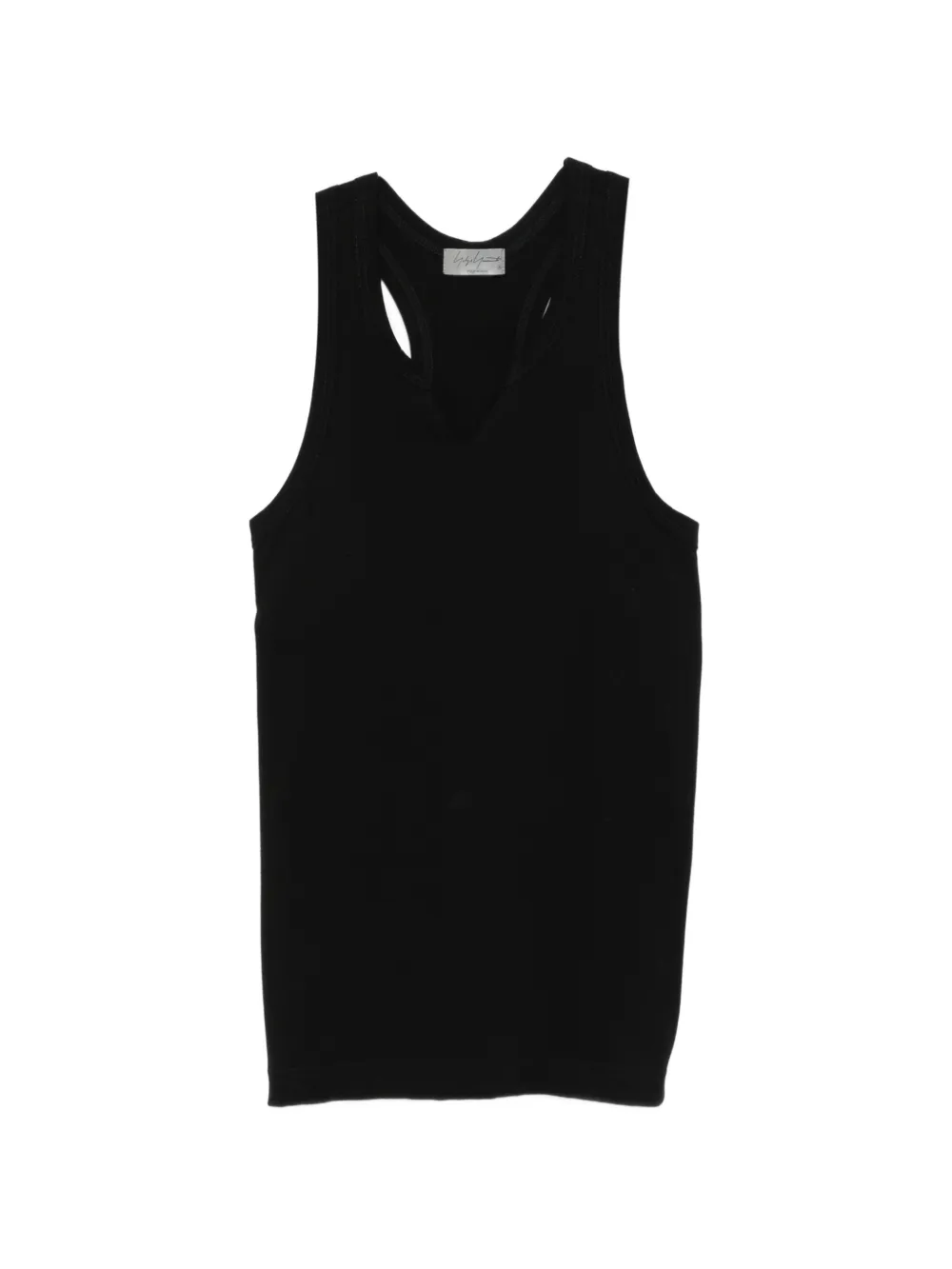 Yohji Yamamoto V-neck tank top - Nero
