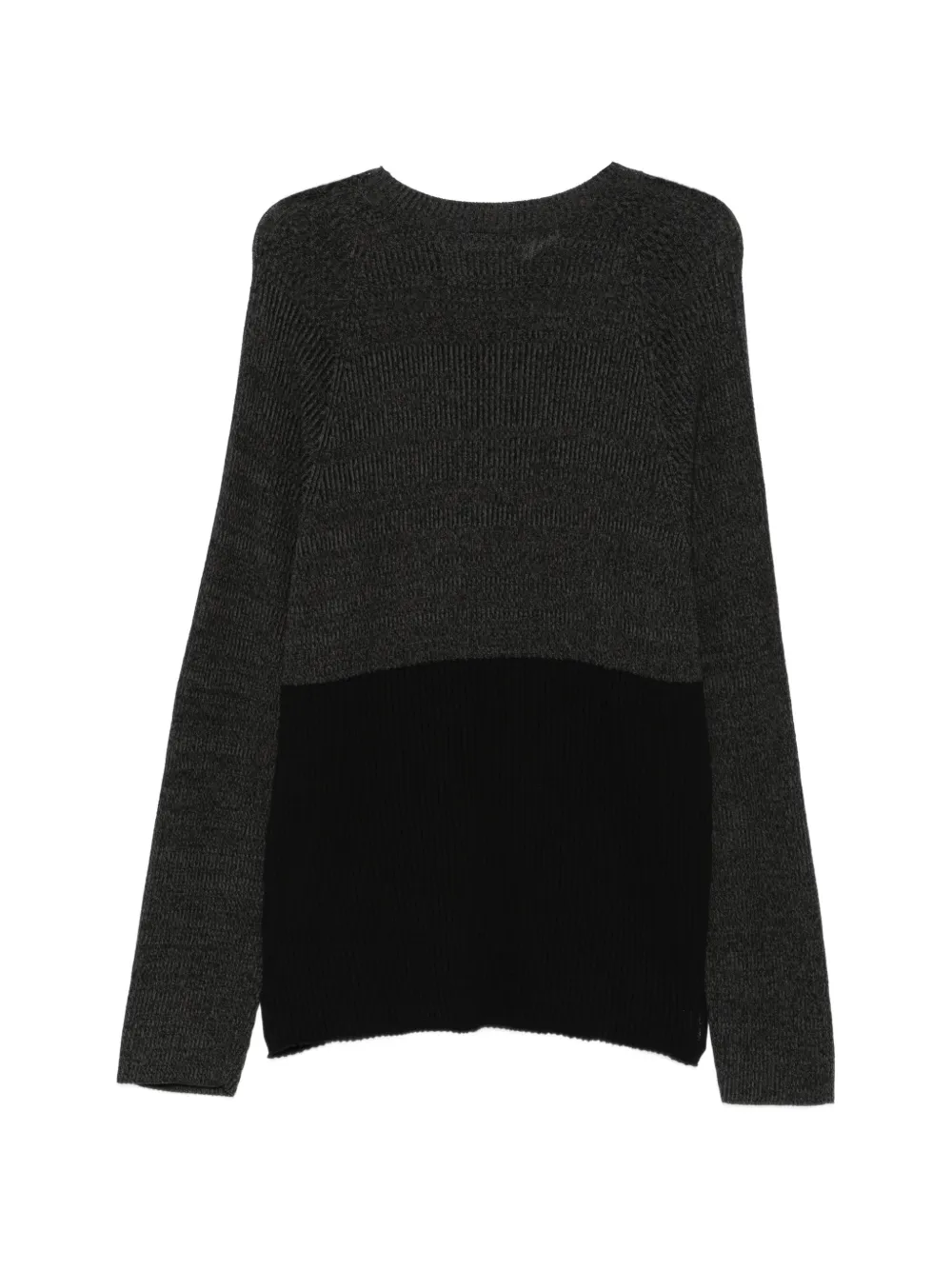 Yohji Yamamoto Trui met colourblocking Grijs