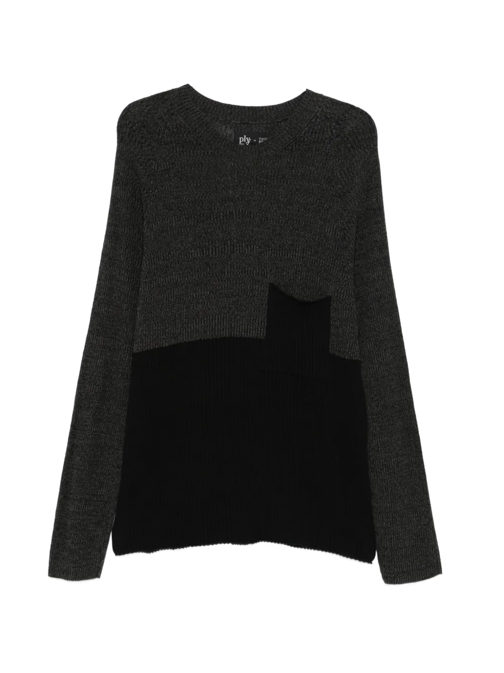 Yohji Yamamoto colour-block sweater - Grey