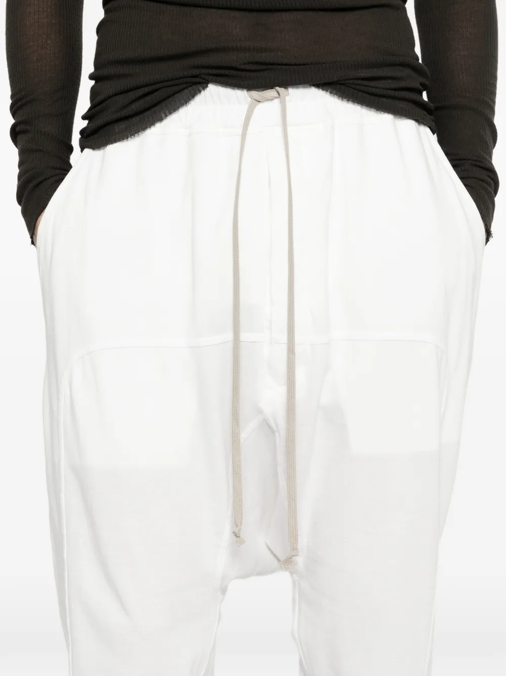 Rick Owens DRKSHDW Prisoner broek met trekkoord Wit