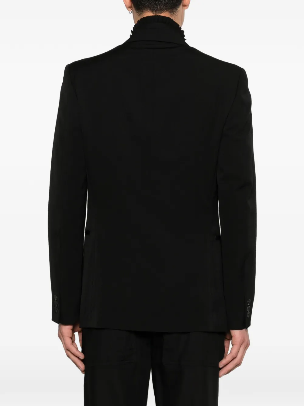 Yohji Yamamoto Button-up blazer Zwart