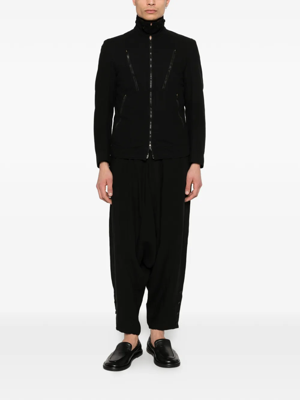 Yohji Yamamoto Jack met rits Zwart