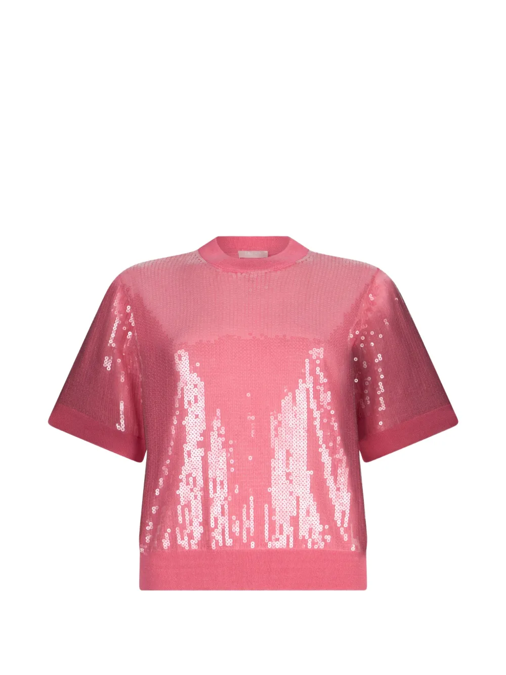 LIU JO sequin short-sleeve T-shirt - Rosa
