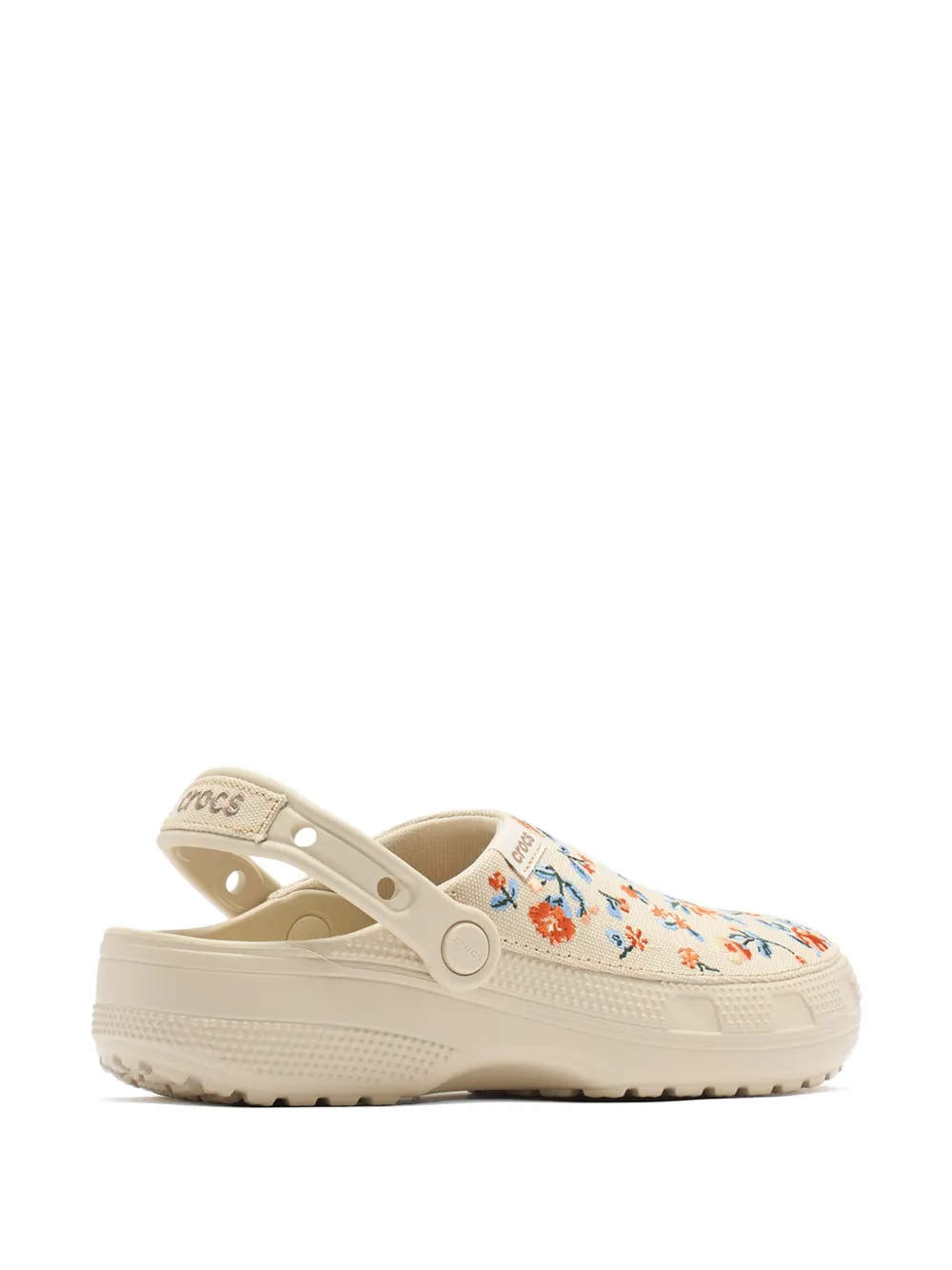 Crocs Slippers met bloemenprint Beige