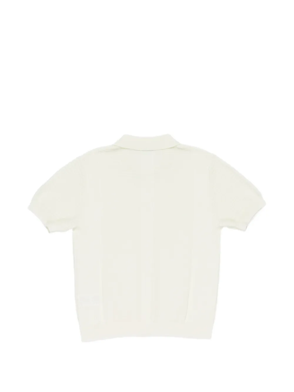 Paolo Pecora Kids Geribbeld poloshirt met korte mouwen Beige